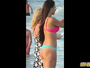 voyeur Beach super-steamy Blue bikini g-string amateur nubile movie